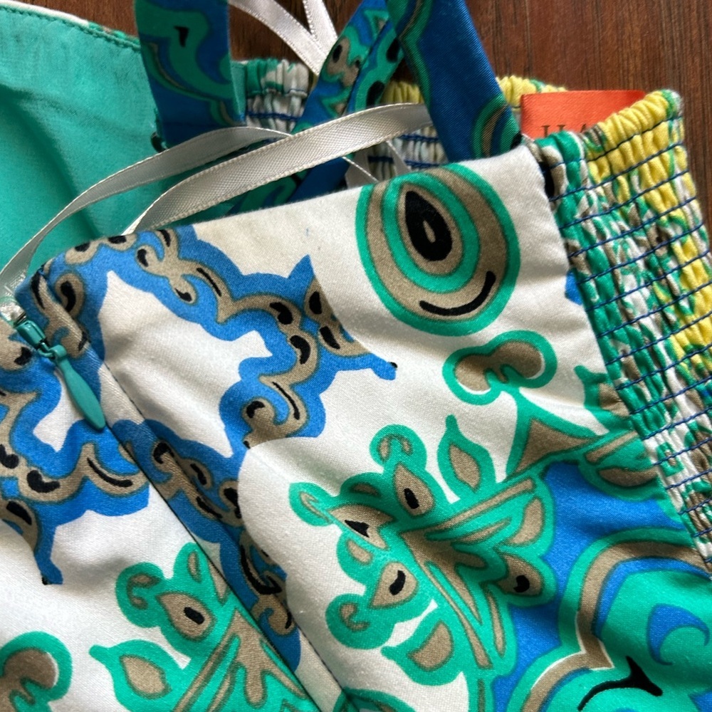 Multicolored Paisley Print Mini Dress Women’s Size Medium Hale Bob - Picture 10 of 15